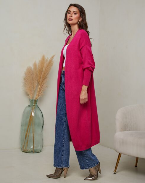 Heviz fushia vest van kasjmiermix