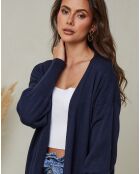 Marineblauw vest van kasjmiermix van Heviz