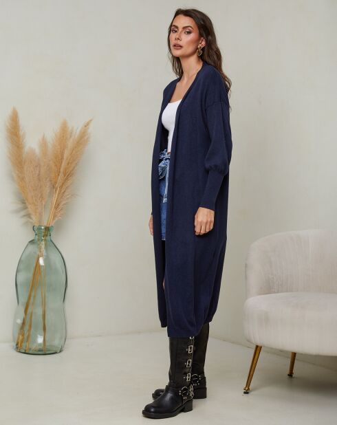 Marineblauw vest van kasjmiermix van Heviz