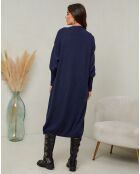 Marineblauw vest van kasjmiermix van Heviz