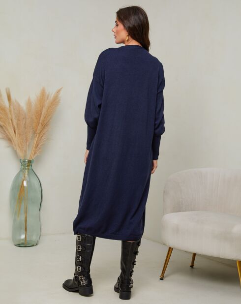 Marineblauw vest van kasjmiermix van Heviz