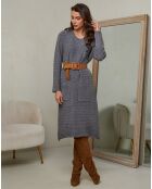 Donkergrijze mahonie jurk