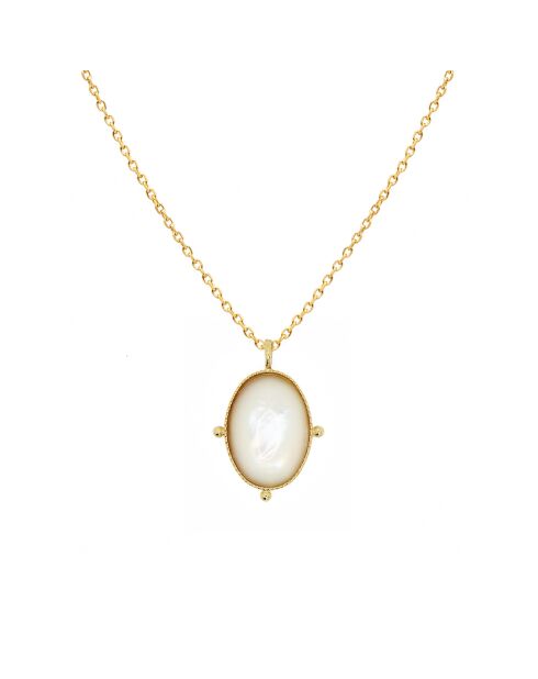 Collier New Calypso en Laiton doré & Nacre
