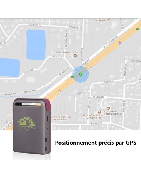 Traqueur GPS à carte Sim Gris