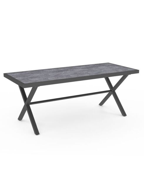 Table de jardin Athéna effet béton 190cm