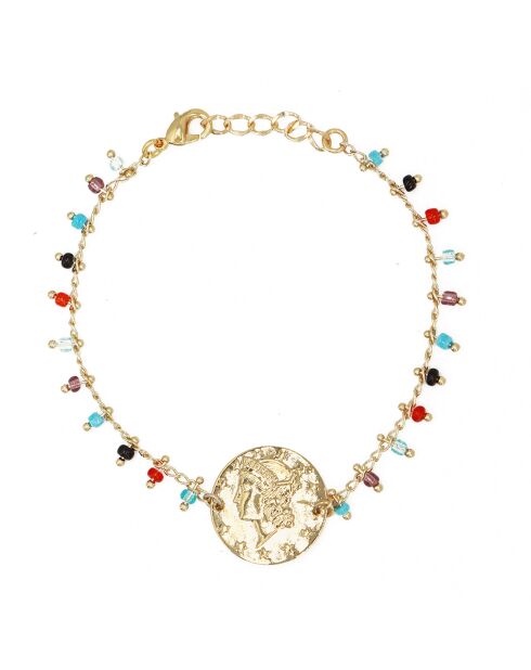 Bracelet Aureus en Laiton doré & Turquoise