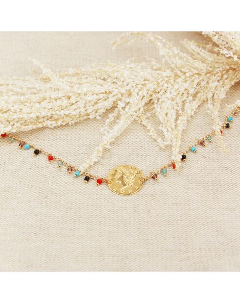 Bracelet Aureus en Laiton doré & Turquoise