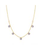 Collier Loulou en Laiton doré & Iolite