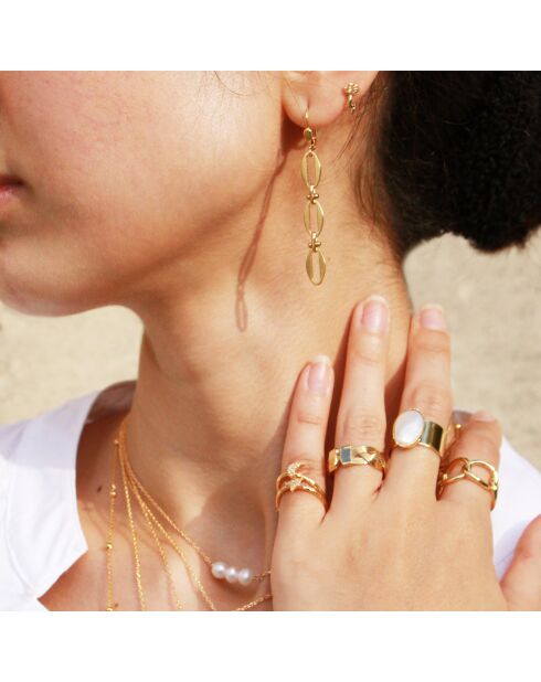Boucles d'oreilles Margaux en Laiton doré