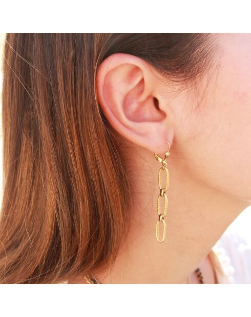 Boucles d'oreilles Constance en Laiton doré