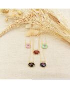 Collier New Deva en Laiton doré & Crysoprase