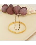 Coffret Jonc Eternity & Collier Tutti en Laiton doré & Résine