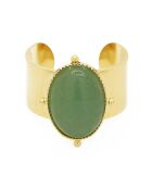 Bague ajustable New Calypso en Laiton doré & Aventurine