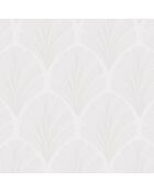 Papier peint Louise Big Plume Blanc - 53 x 1005 cm