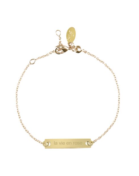 Bracelet La Vie en Rose en Laiton doré