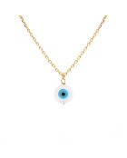 Collier Eye en Laiton doré & Résine