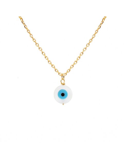 Collier Eye en Laiton doré & Résine
