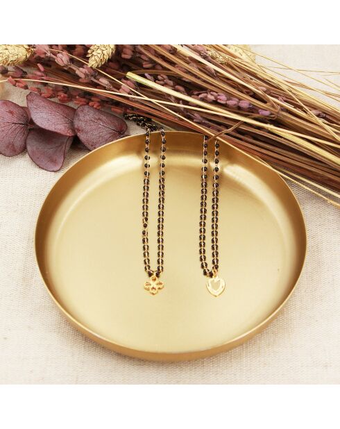 Collier Alena Fleur en Laiton doré & Résine