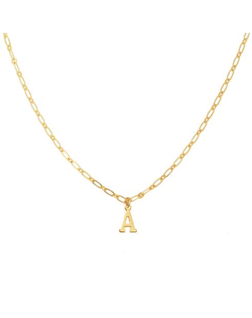 Collier Alphabet A en Laiton doré