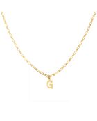 Collier Alphabet G en Laiton doré