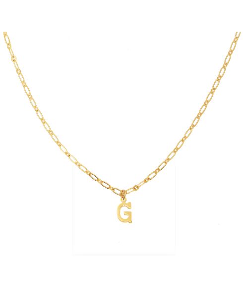 Collier Alphabet G en Laiton doré