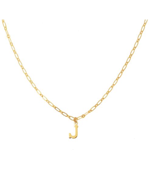 Collier Alphabet J en Laiton doré