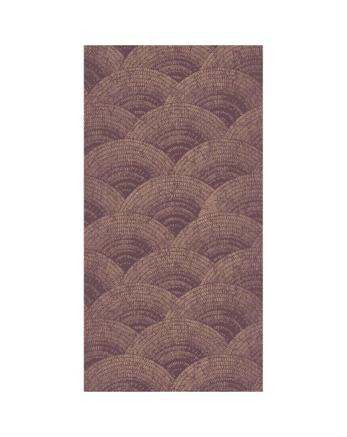 Papier peint Oxford Walter Foil Couleur Bordeaux/Rose Gold - 53 x 1005 cm