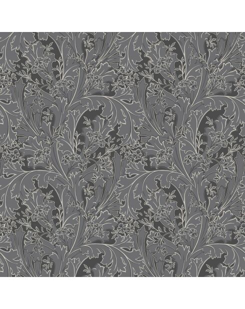 Papier peint Oxford Elisabeth Noir - 53 x 1005 cm