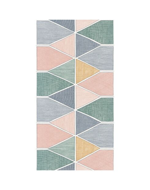 Papier peint Nova Stella Color Multico Emeraude/Rose/Jaune - 53 x 1005 cm