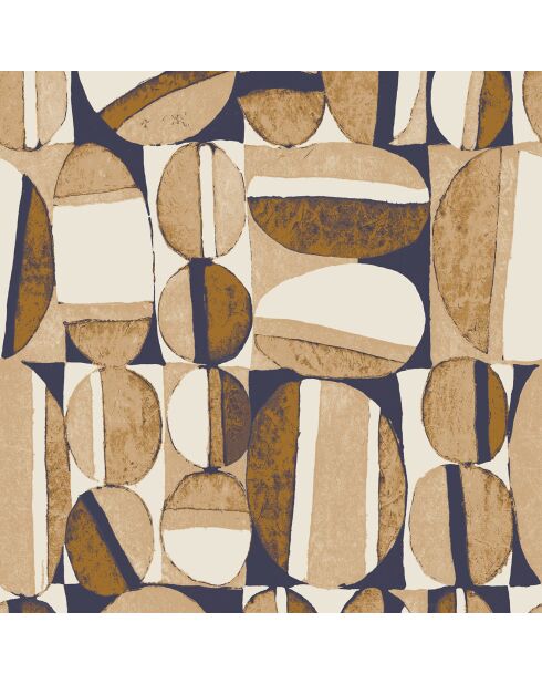 Papier peint Nangara Anangu Camel/Bleu - 53 x 1005 cm