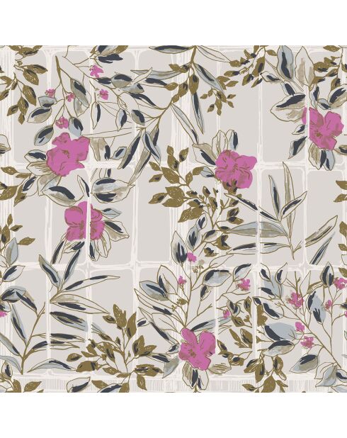 Papier peint Jardins Suspendus Camelia Rose - 53 x 1005 cm