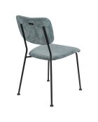 2 Chaises Benson en velours grises - 56x47x81 cm