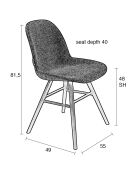 2 Chaises Albert Kuip Soft beiges - 55x49x81.5 cm