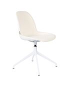 2 Chaises pivotantes Albert Kuip blanches - 52x45x83.6 cm