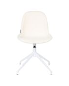 2 Chaises pivotantes Albert Kuip blanches - 52x45x83.6 cm