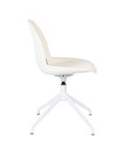 2 Chaises pivotantes Albert Kuip blanches - 52x45x83.6 cm