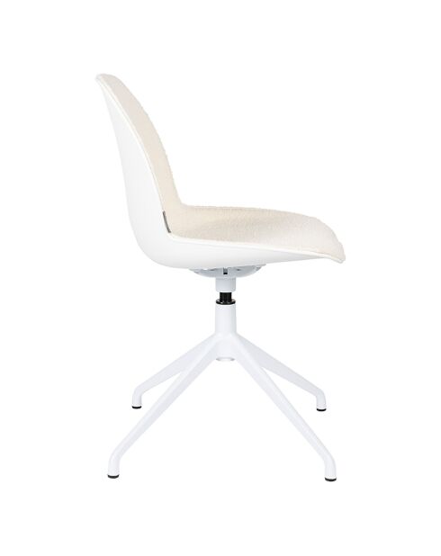 2 Chaises pivotantes Albert Kuip blanches - 52x45x83.6 cm