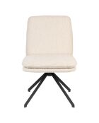 2 ChaisesTyler bouclette blanches - 64x47.5x84.5 cm