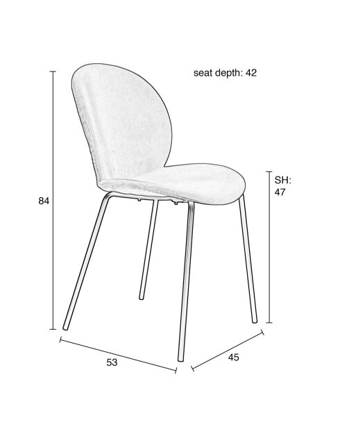 2 Chaises Bonnet velours vertes - 53x45x84 cm