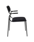 2 Chaises Alba noires - 56.8x53.5x82.5 cm