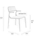2 Chaises Alba noires - 56.8x53.5x82.5 cm