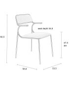 2 sillas Alba beige - 56,8x53,5x82,5 cm