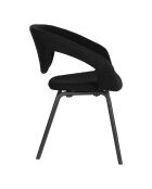 2 Chaises Flexback bouclette noires - 57x64x79 cm