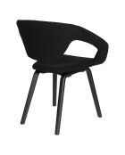 2 Chaises Flexback bouclette noires - 57x64x79 cm