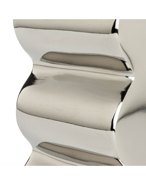 Taburetes plateados brillantes 2 Curves - 21x30x45 cm