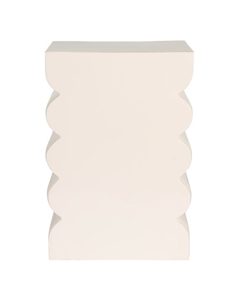 Taburetes 2 Curves de color beige brillante - 21x30x45 cm