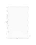 Tabouret Curves Shiny beige - 21x30x45 cm