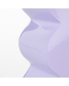 2 taburetes con curvas brillantes de color morado, 21 x 30 x 45 cm
