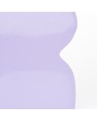 2 taburetes con curvas brillantes de color morado, 21 x 30 x 45 cm
