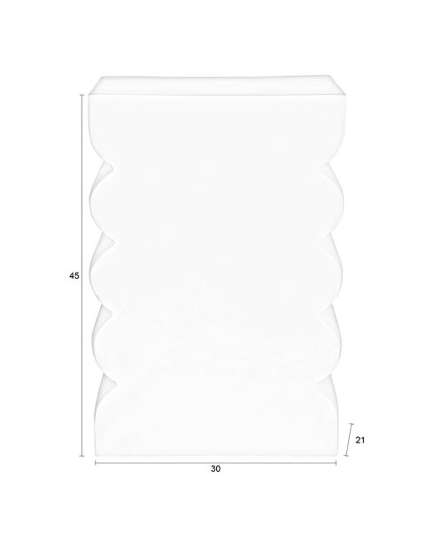 2 taburetes con curvas brillantes de color morado, 21 x 30 x 45 cm